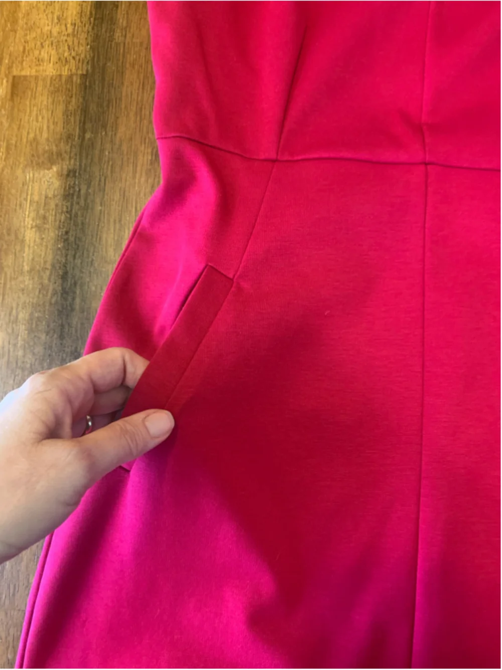 Women's Lands' End Red Sleeveless Midi Dress Size 2